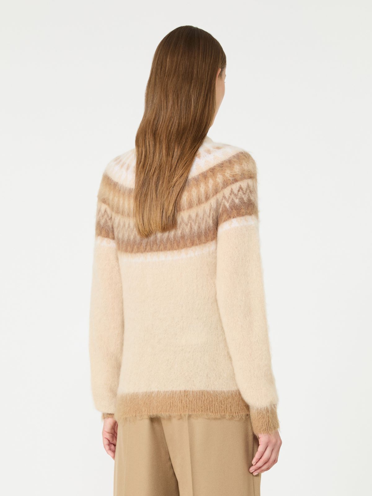 Fair Isle wool and mohair sweater - ECRU - Max Mara - 3