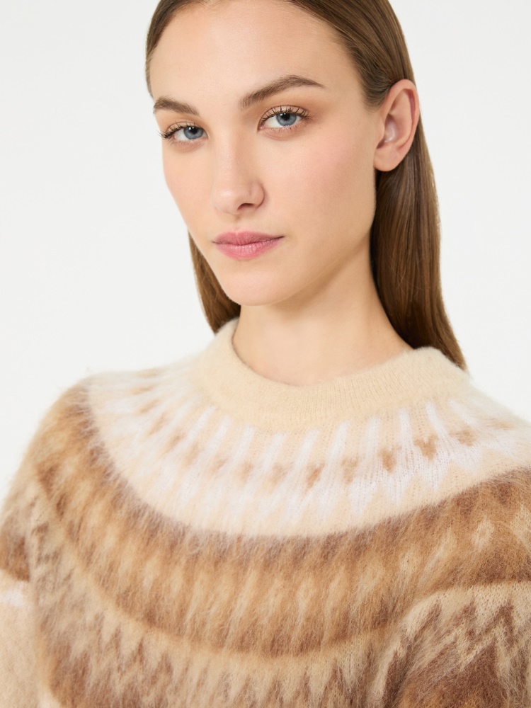 Fair Isle wool and mohair sweater - ECRU - Max Mara - 4