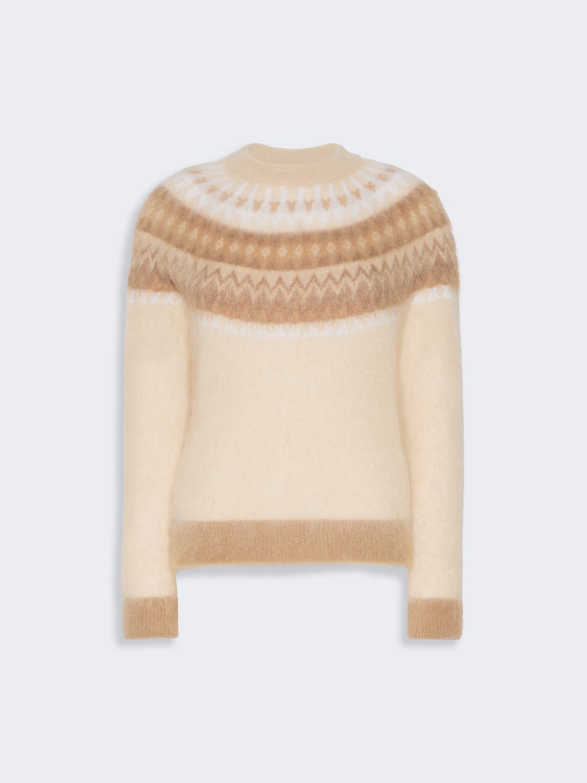 Fair Isle wool and mohair sweater - ECRU - Max Mara - 5