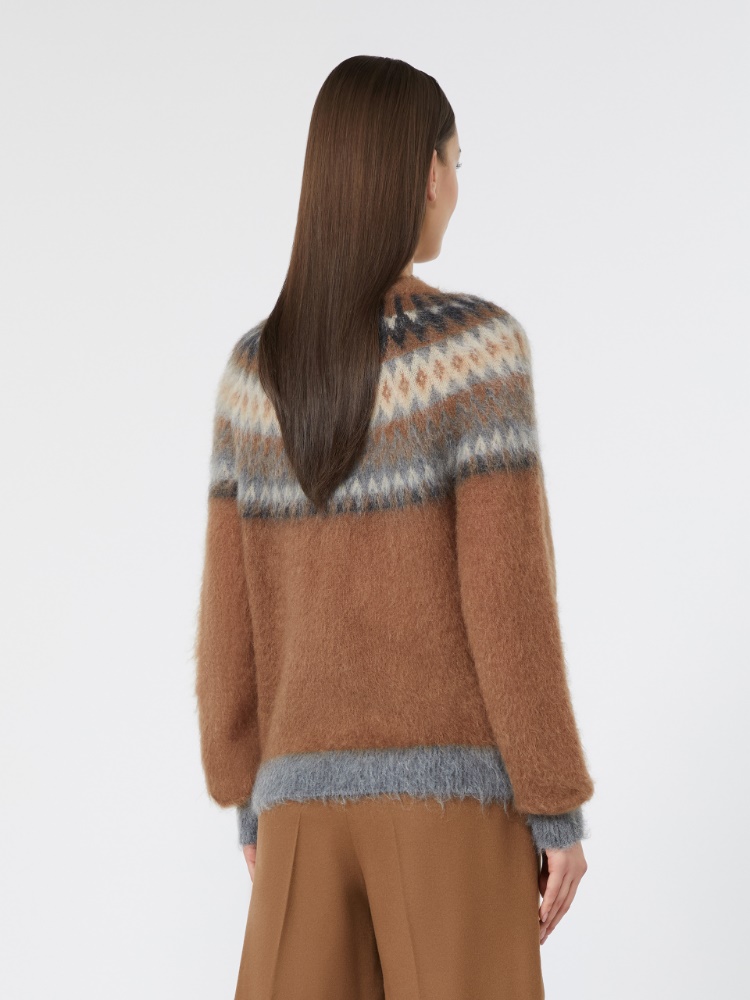 Fair Isle wool and mohair sweater - TOBACCO - Max Mara - 3