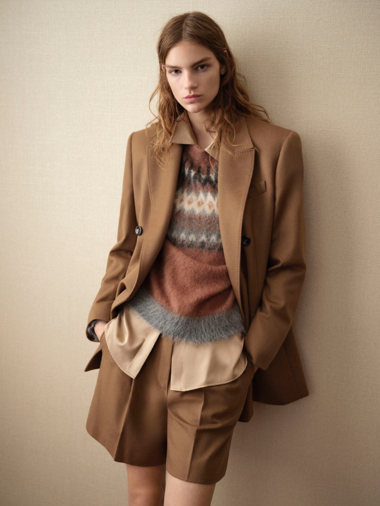 Fair Isle wool and mohair sweater + TOBACCO - Max Mara