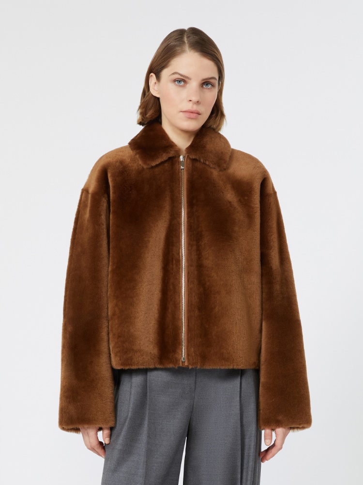 Veste boxy en peau de mouton - CUIR DE VACHE - Max Mara - 2