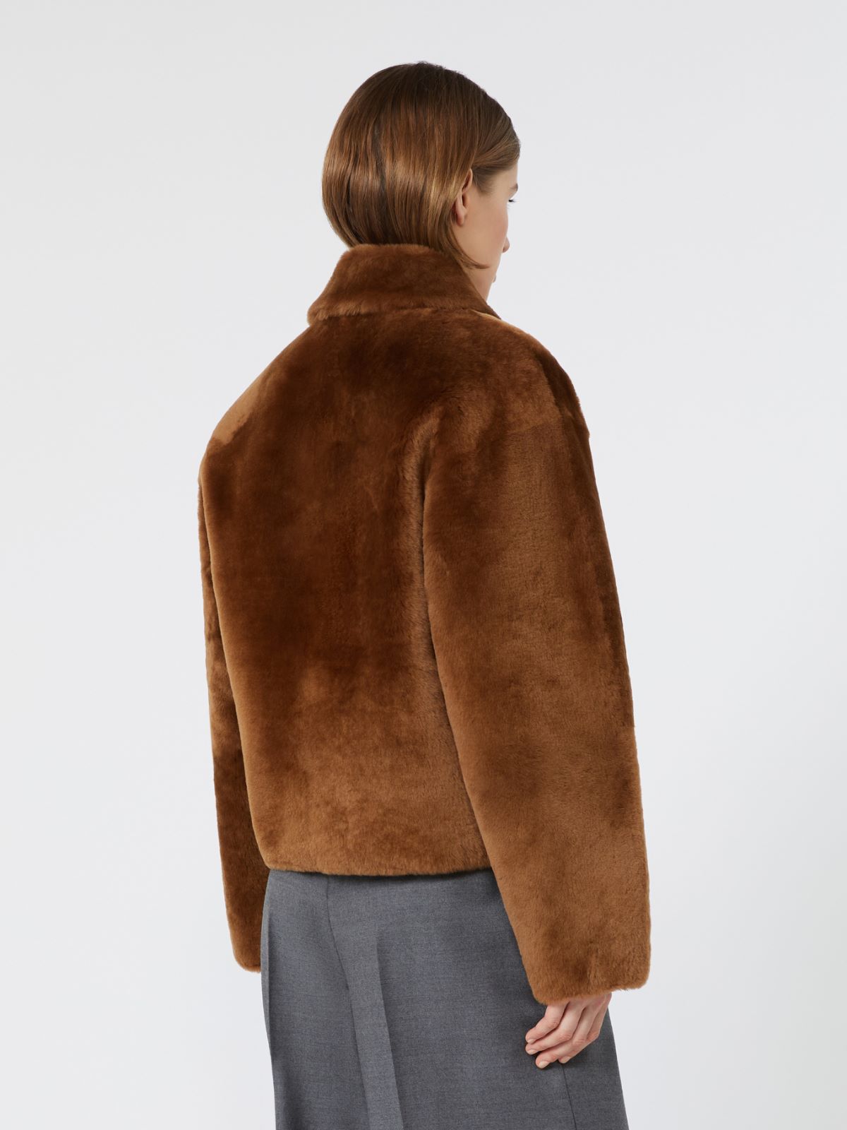 Veste boxy en peau de mouton - CUIR DE VACHE - Max Mara - 3