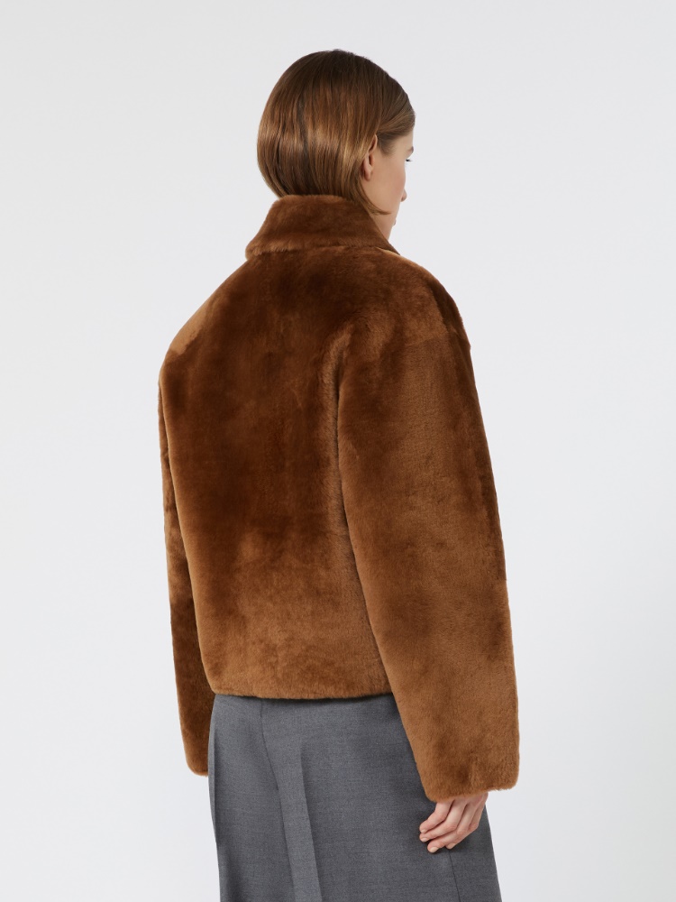 Veste boxy en peau de mouton - CUIR DE VACHE - Max Mara - 3