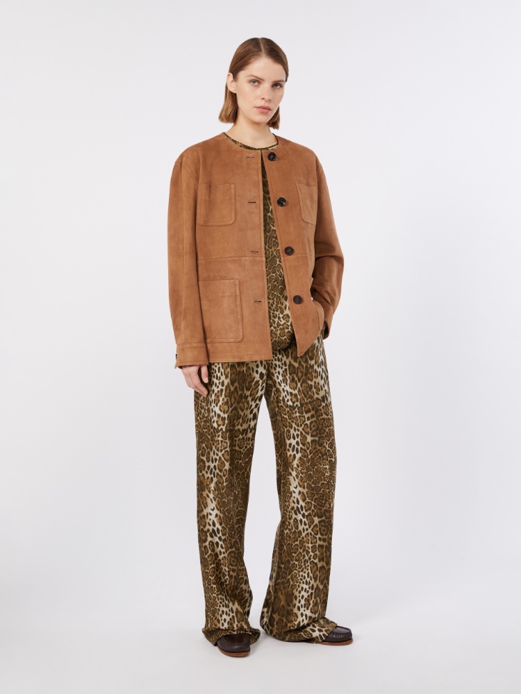 Belted suede jacket - CAMEL - Max Mara