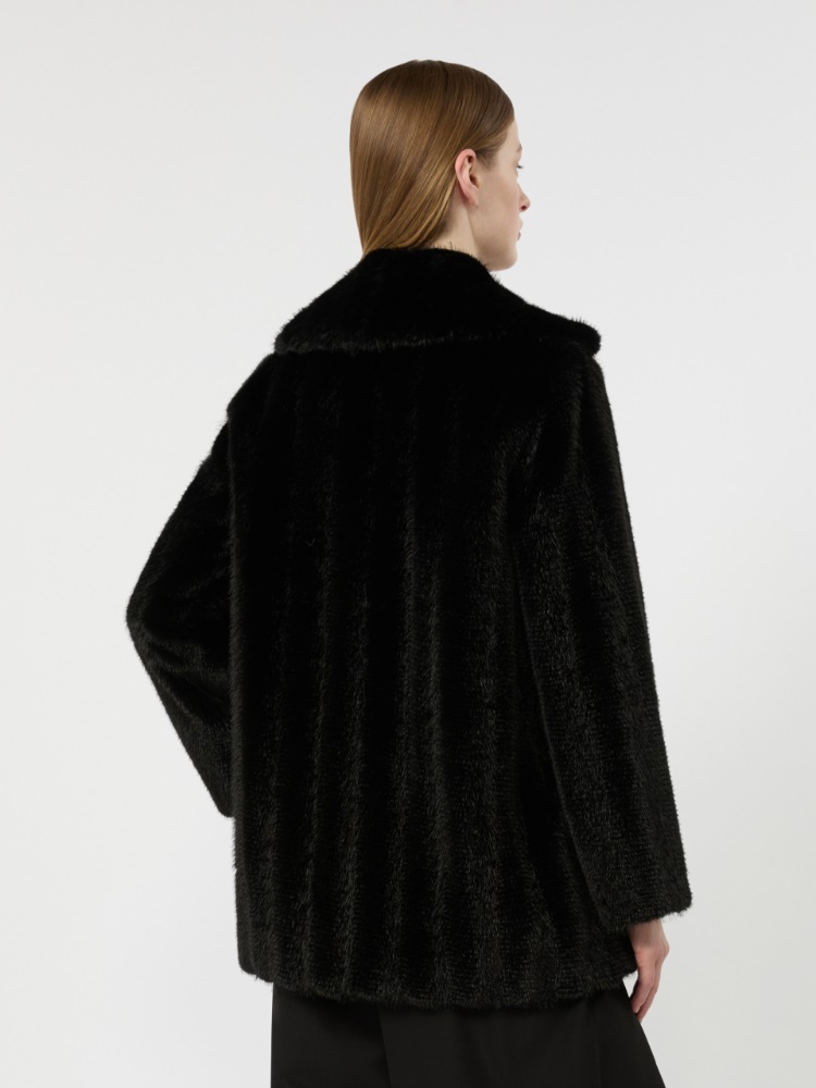 Manteau à la texture douce - NOIR - Max Mara - 3