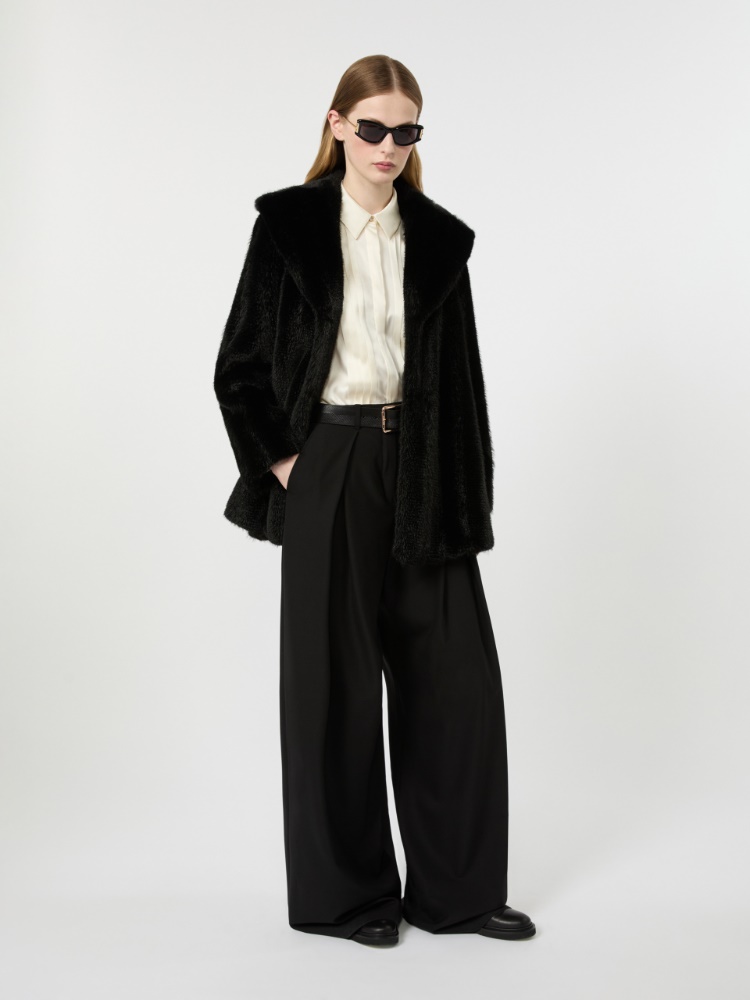 Manteau à la texture douce - NOIR - Max Mara
