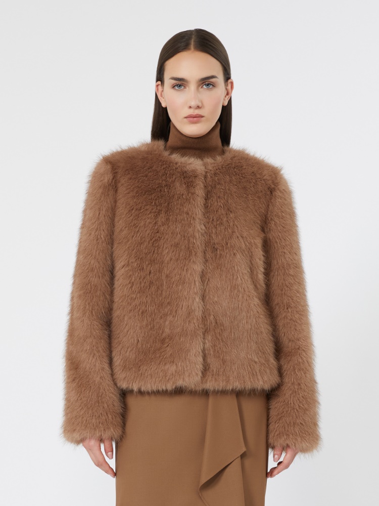 Soft-textured fabric boxy jacket - BEIGE - Max Mara - 2