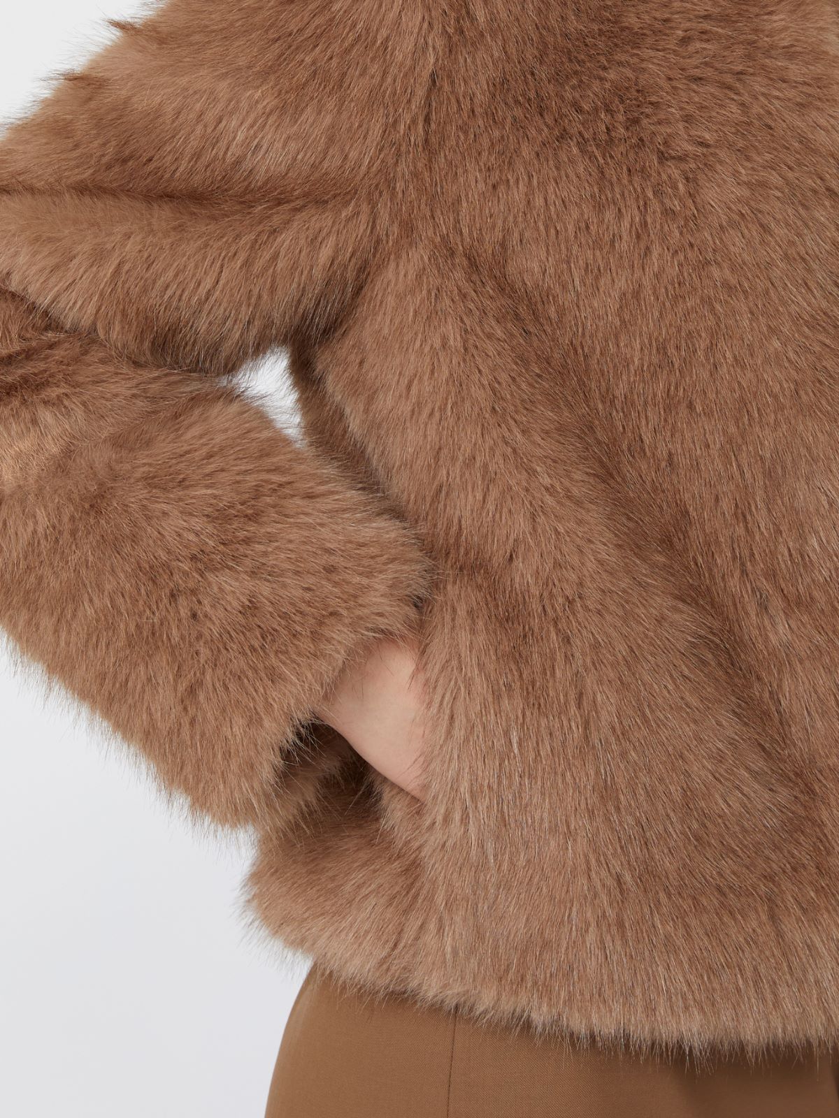 Soft-textured fabric boxy jacket - BEIGE - Max Mara - 4