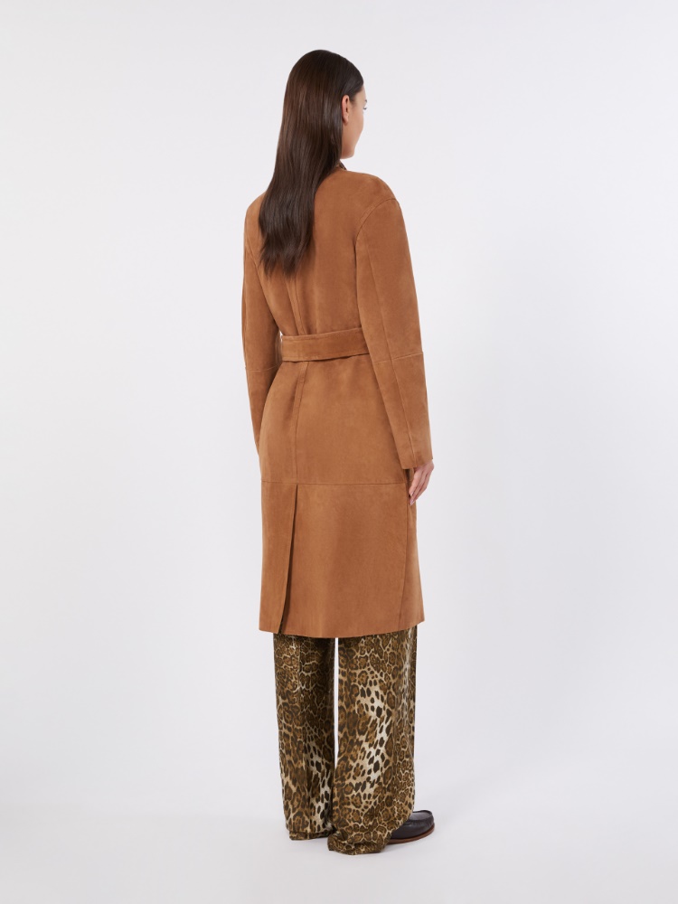 Suede duster coat - CAMEL - 3