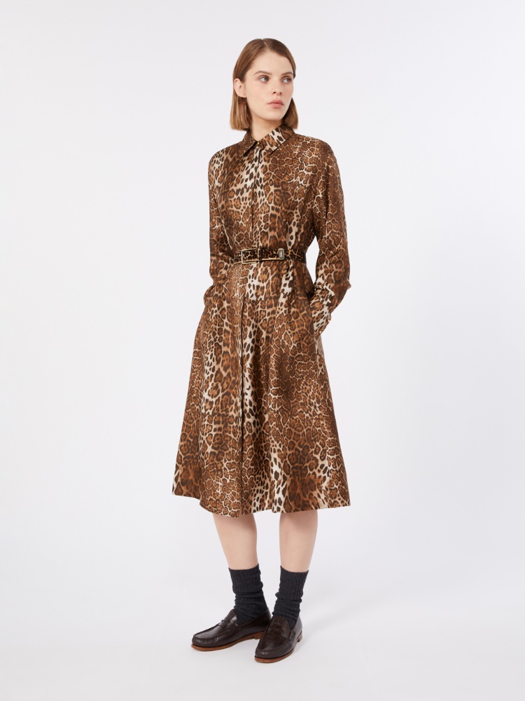 Leopard-print pony hair belt - CAMEL - 3