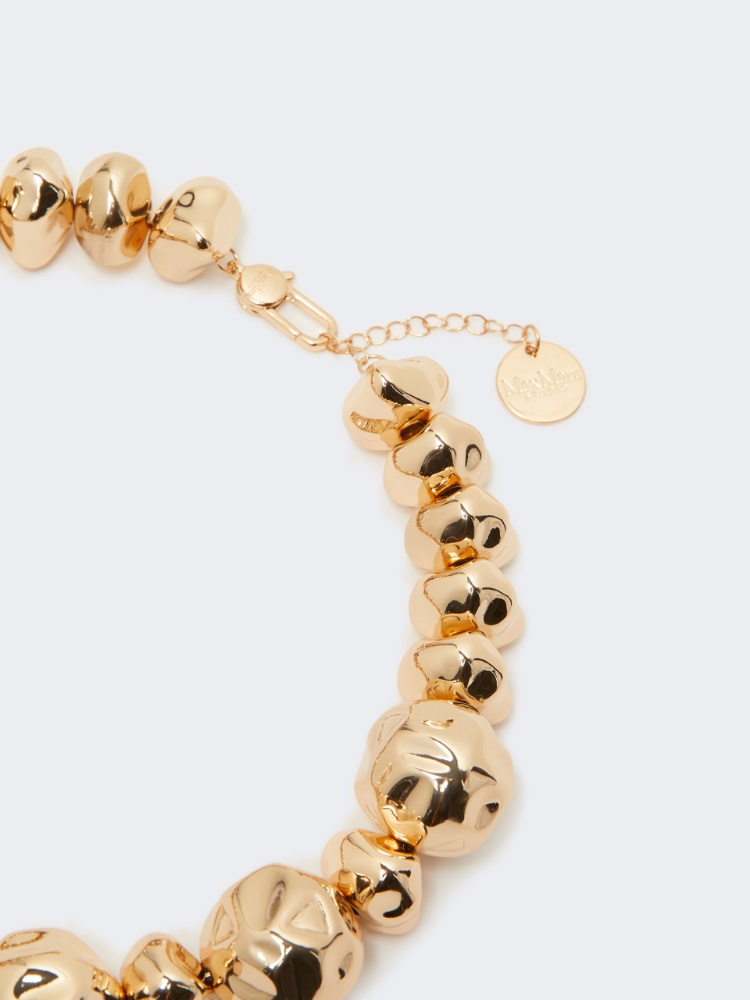 Irregular sphere-adorned choker necklace - GOLD - Max Mara - 3