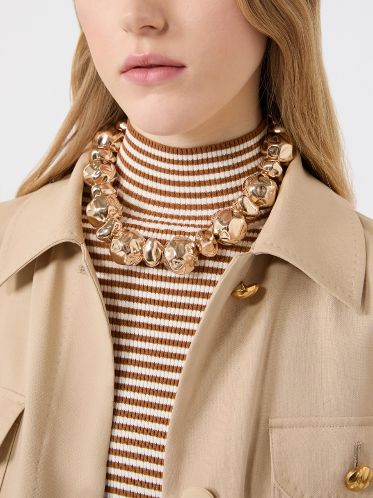 Irregular sphere-adorned choker necklace - GOLD - Max Mara - 4