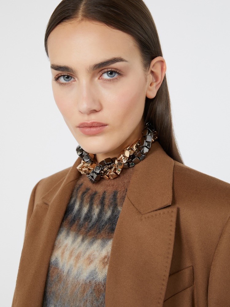 Metal choker necklace - GOLD