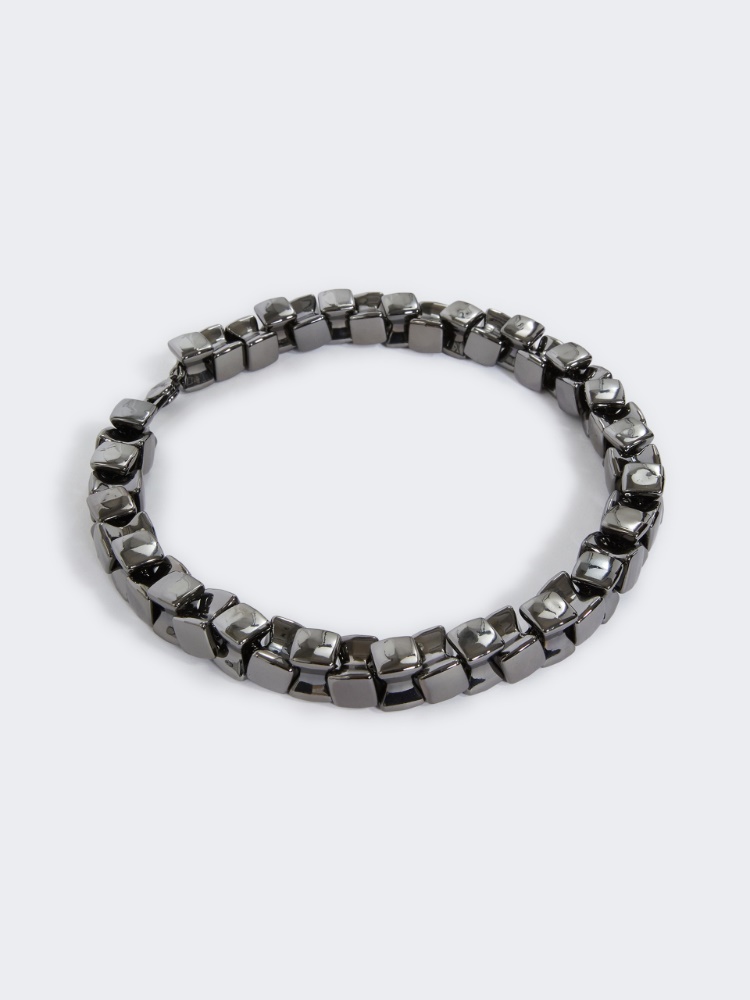 Metal choker necklace - DARK GREY - Max Mara - 2