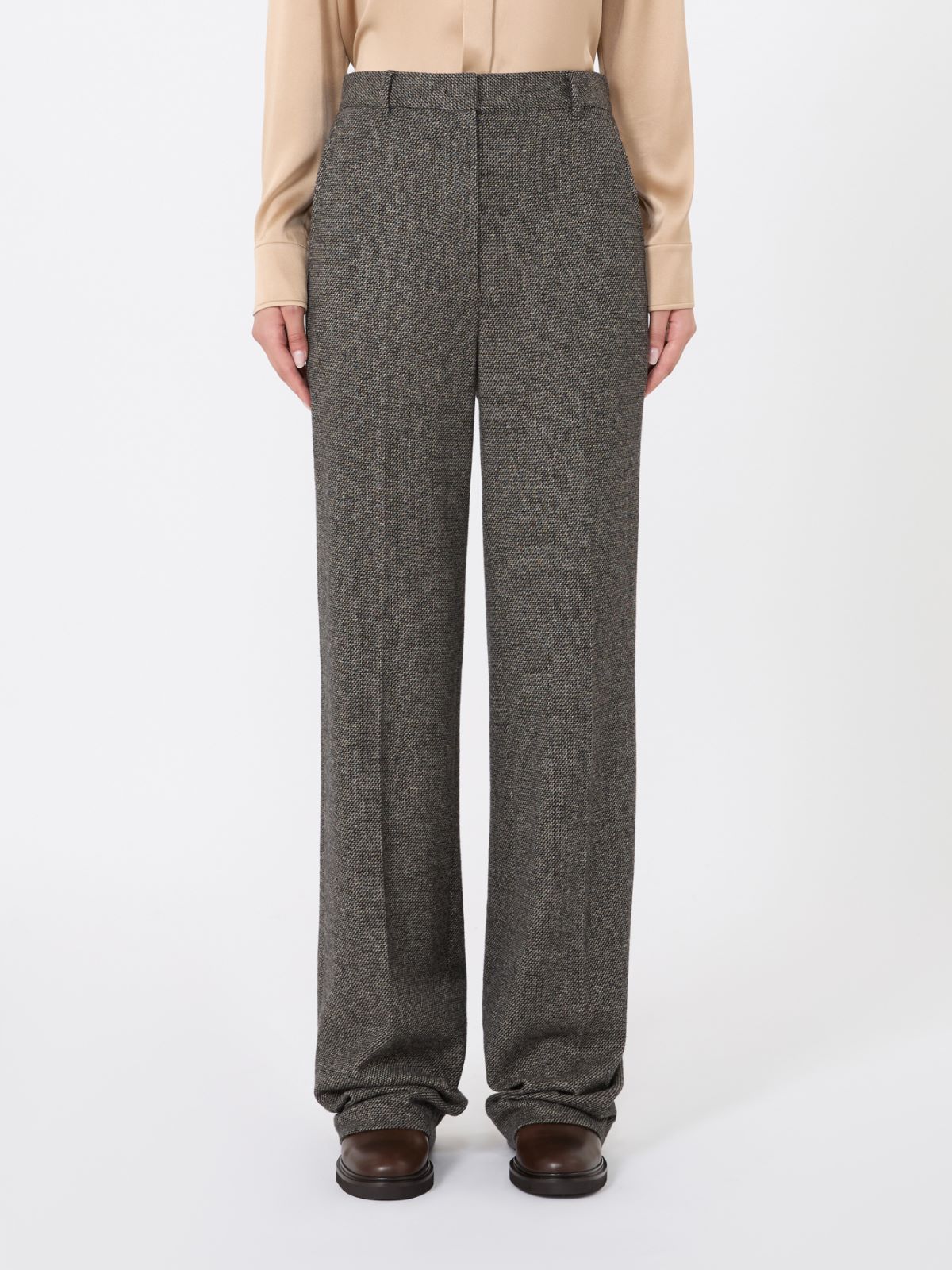 Flared jacquard jersey trousers - CAMEL - Max Mara - 2