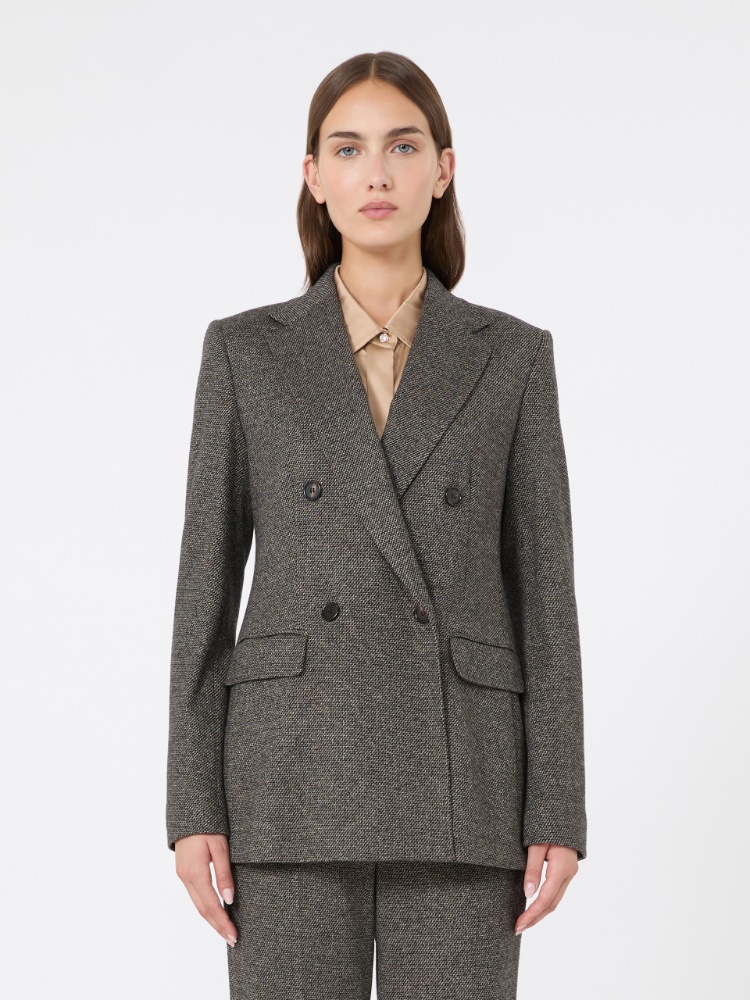 Double-breasted jacquard jersey blazer - CAMEL - Max Mara - 2