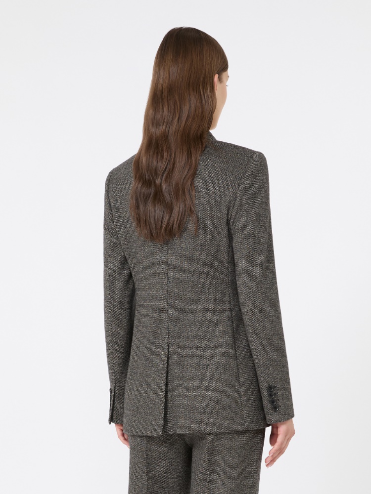 Double-breasted jacquard jersey blazer - CAMEL - Max Mara - 3