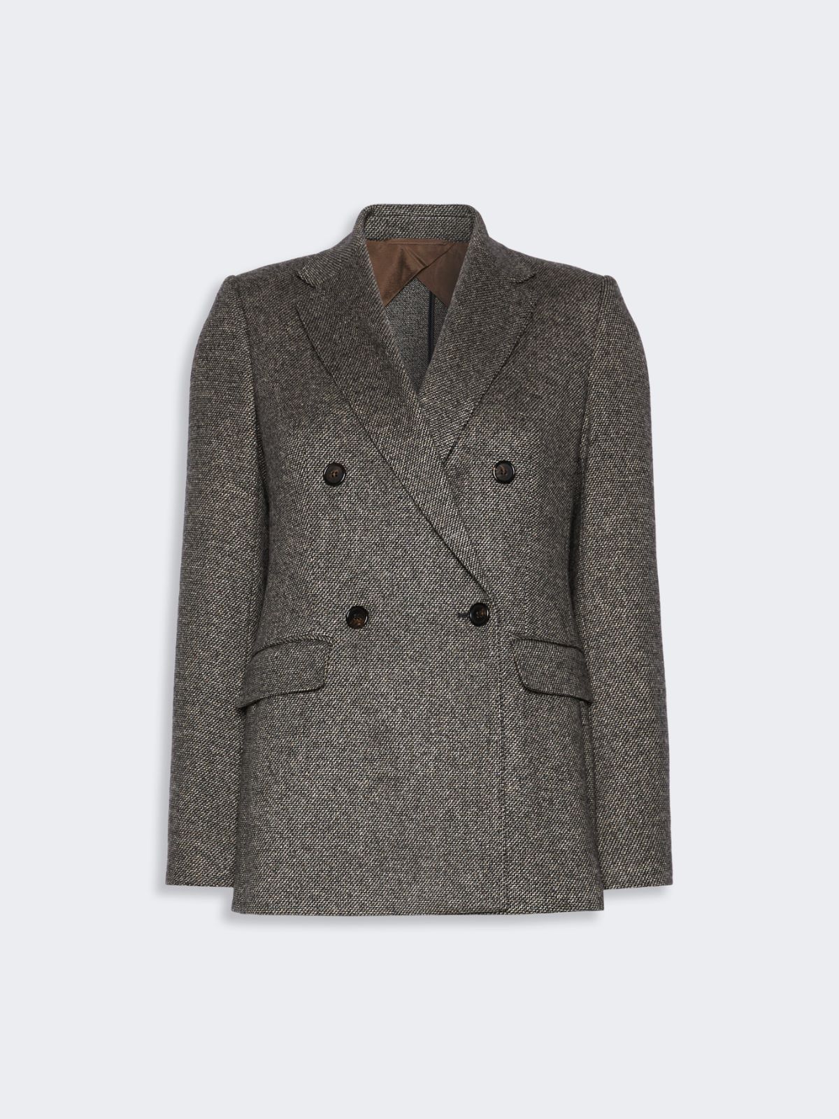 Double-breasted jacquard jersey blazer - CAMEL - Max Mara - 4