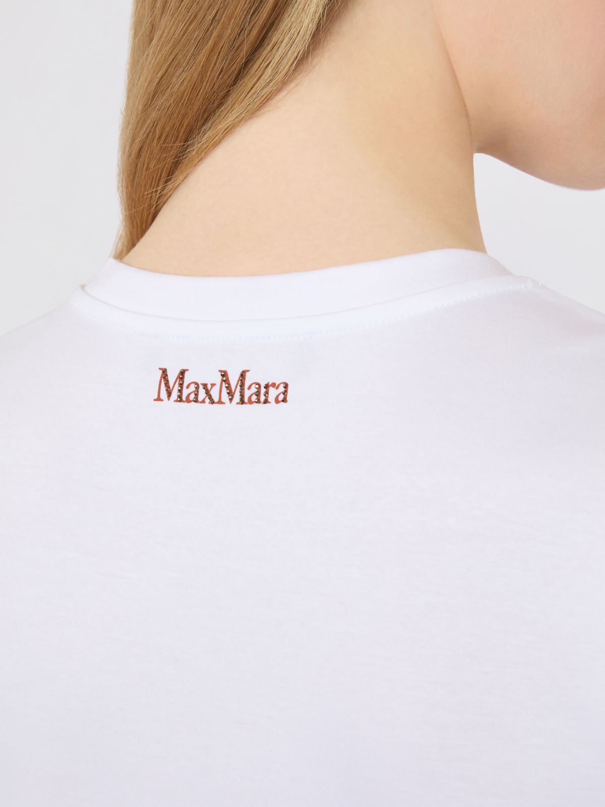 [クイエート] ピュア コットン ジャージー Tシャツ - WHITE - Max Mara - 5