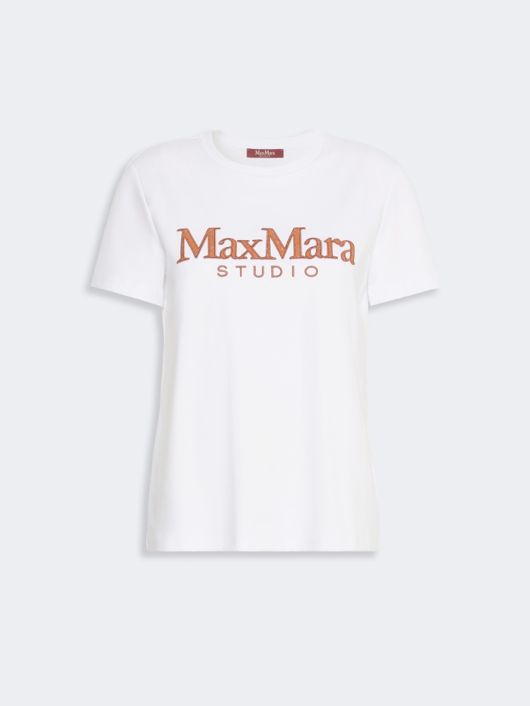 [クイエート] ピュア コットン ジャージー Tシャツ - WHITE - Max Mara - 6