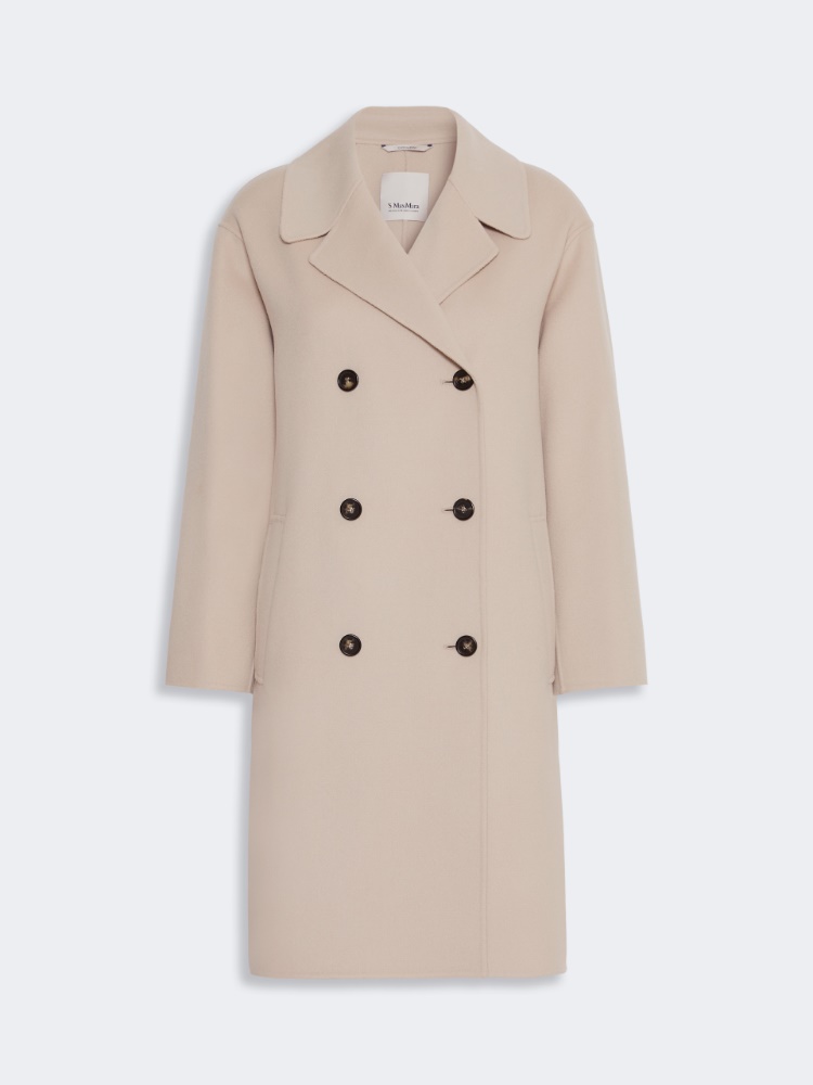 Double-breasted wool midi coat - BEIGE - 5