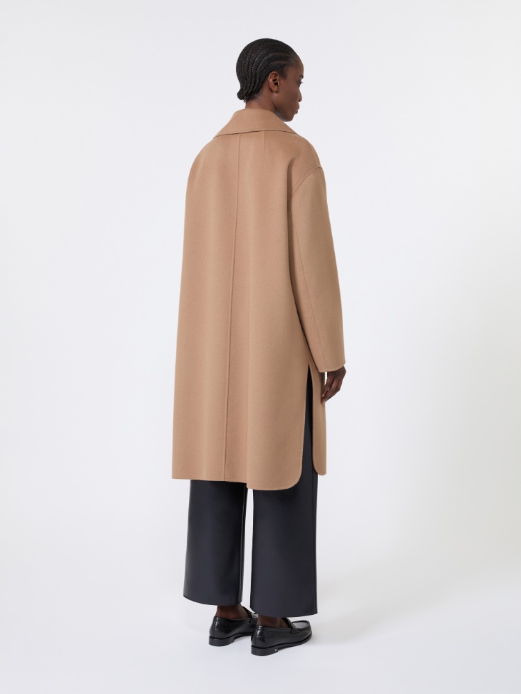 Double-breasted wool midi coat - CAMEL - 3