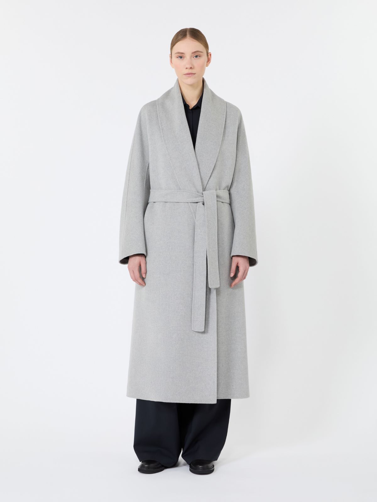 Double wool robe coat - PEARL GREY - Max Mara - 2