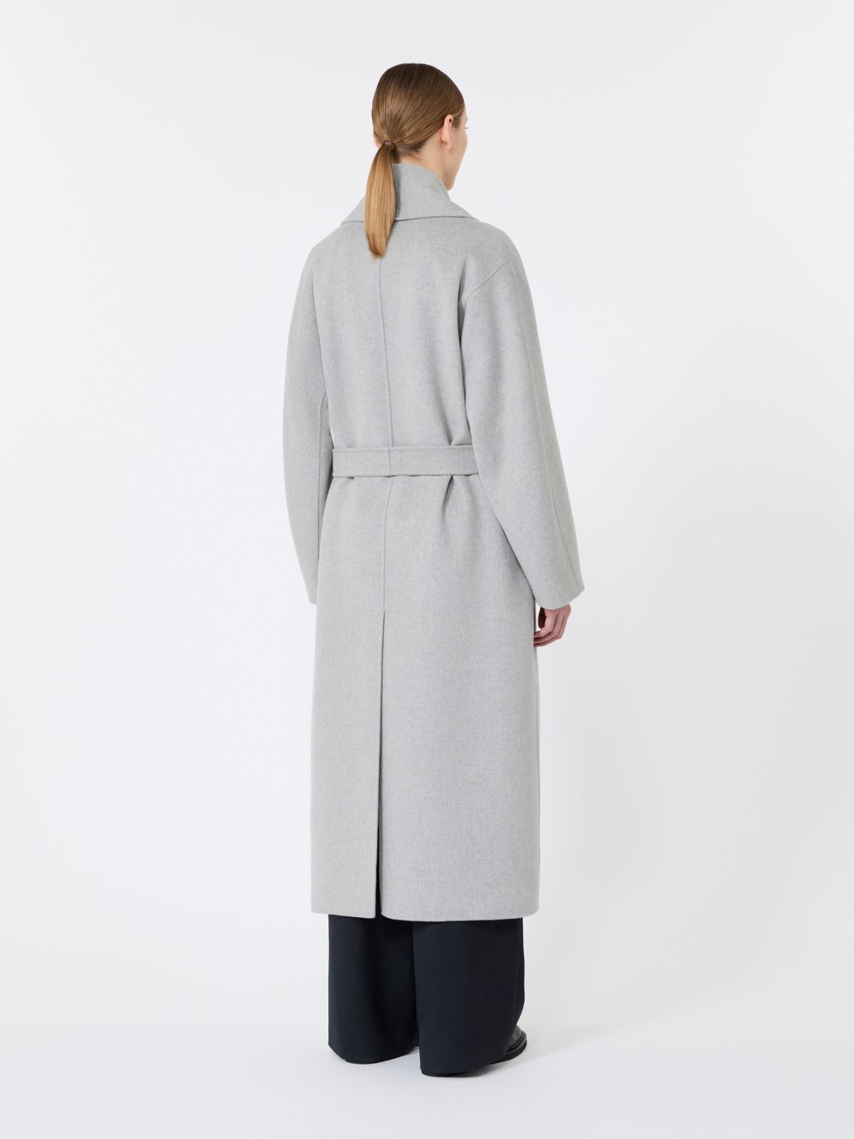 Double wool robe coat - PEARL GREY - Max Mara - 3