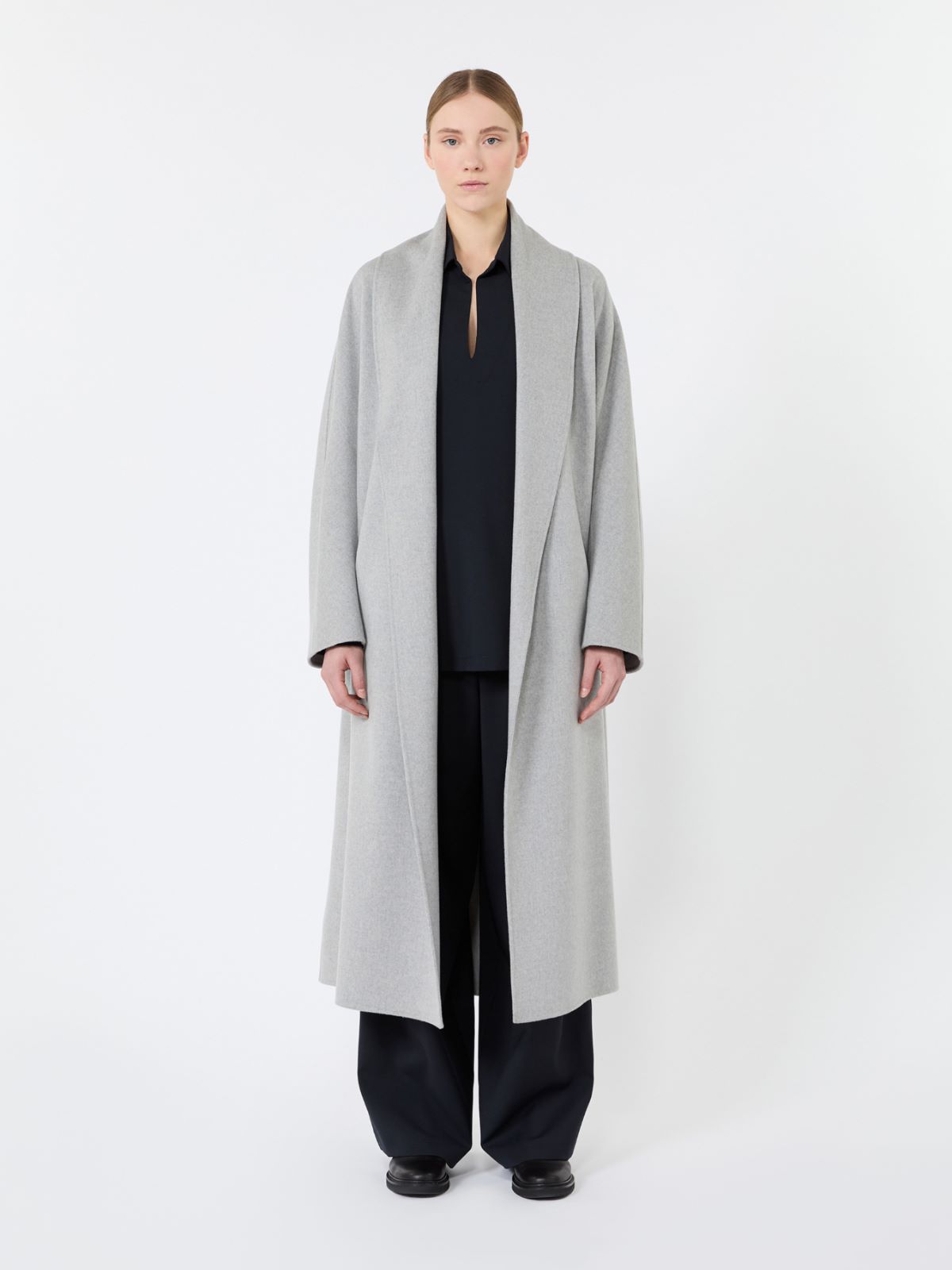 Double wool robe coat - PEARL GREY - Max Mara