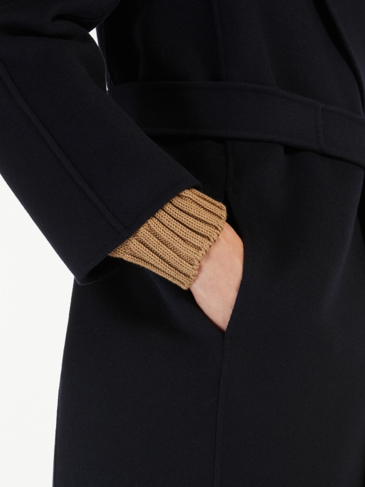 Double-faced wool robe coat - MIDNIGHTBLUE - 4