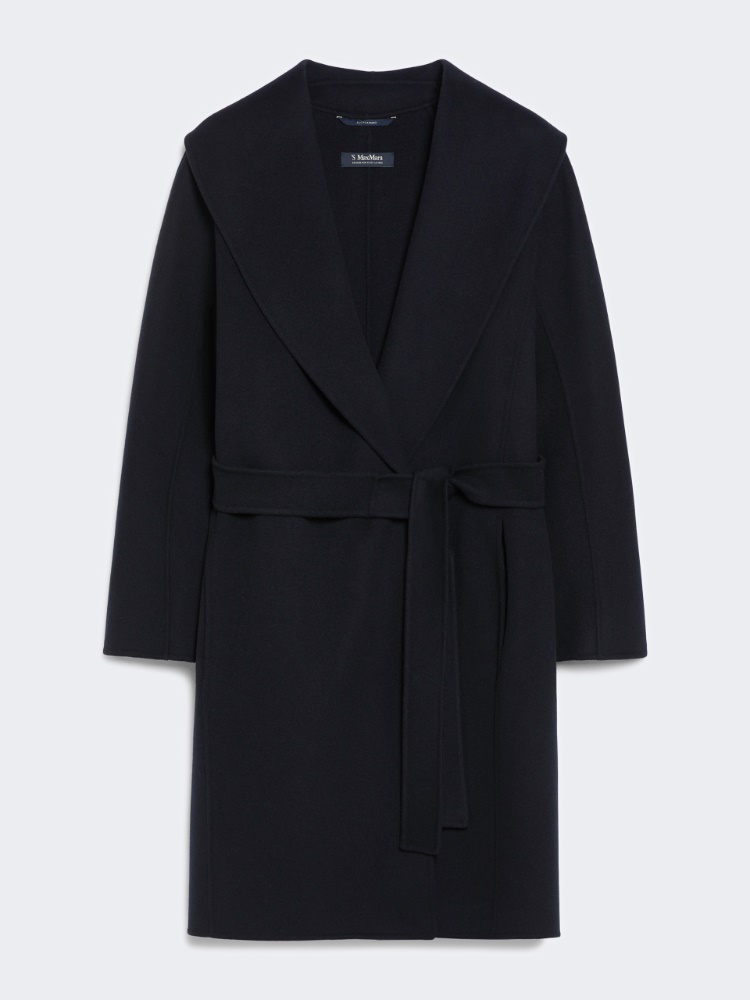 Double-faced wool robe coat - MIDNIGHTBLUE - 5