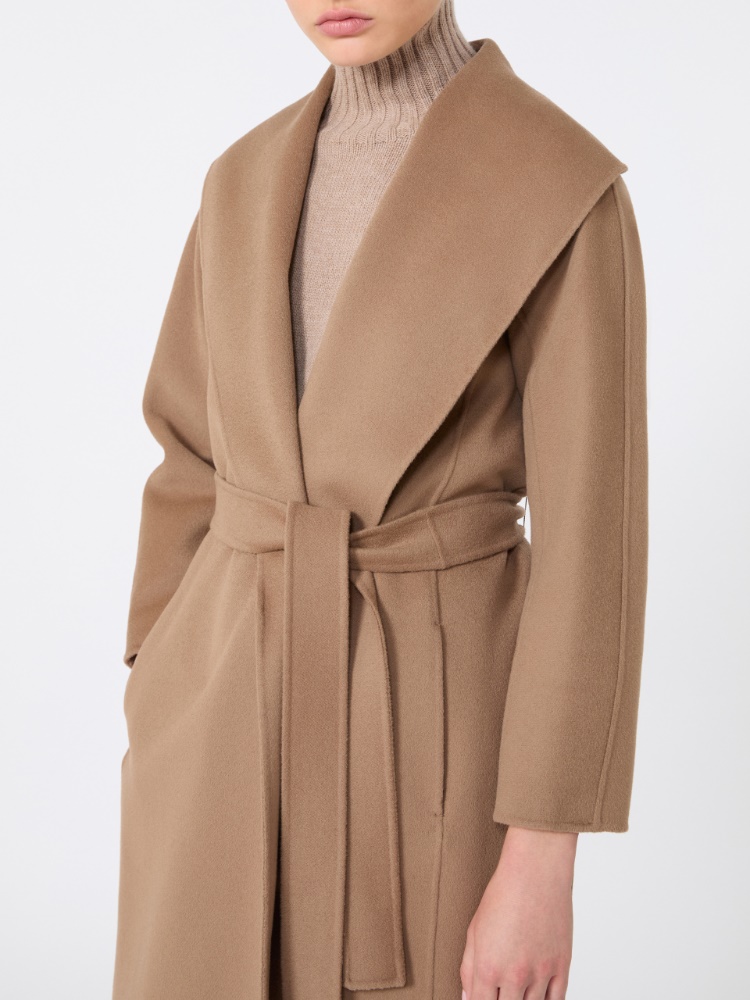 Double-faced wool robe coat - CAMEL