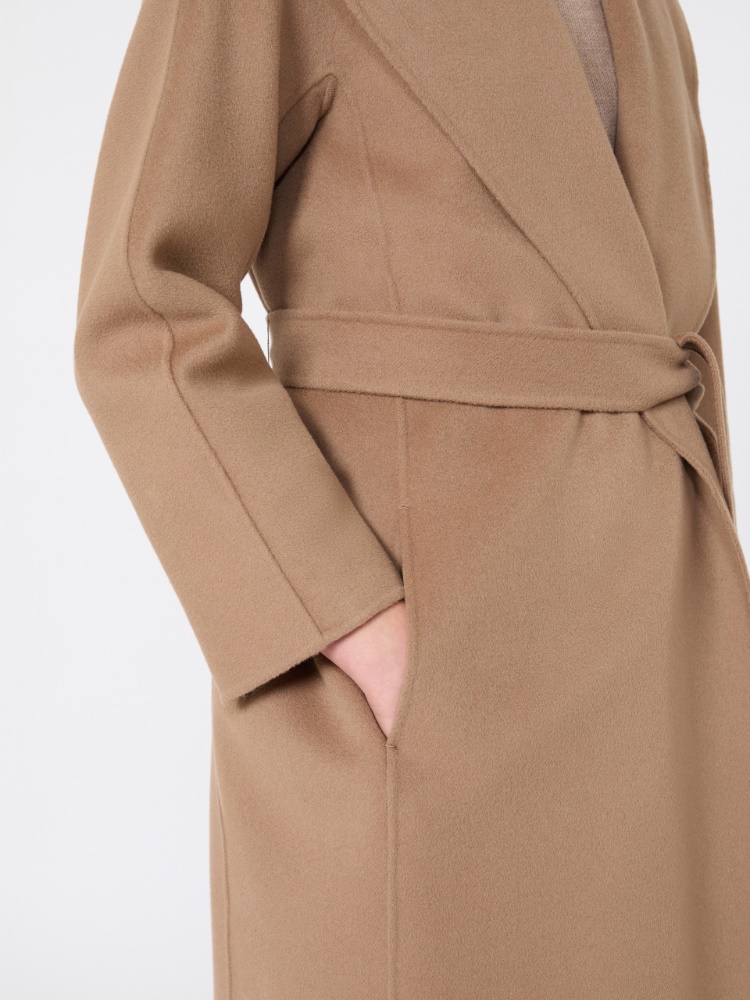 Double-faced wool robe coat - CAMEL