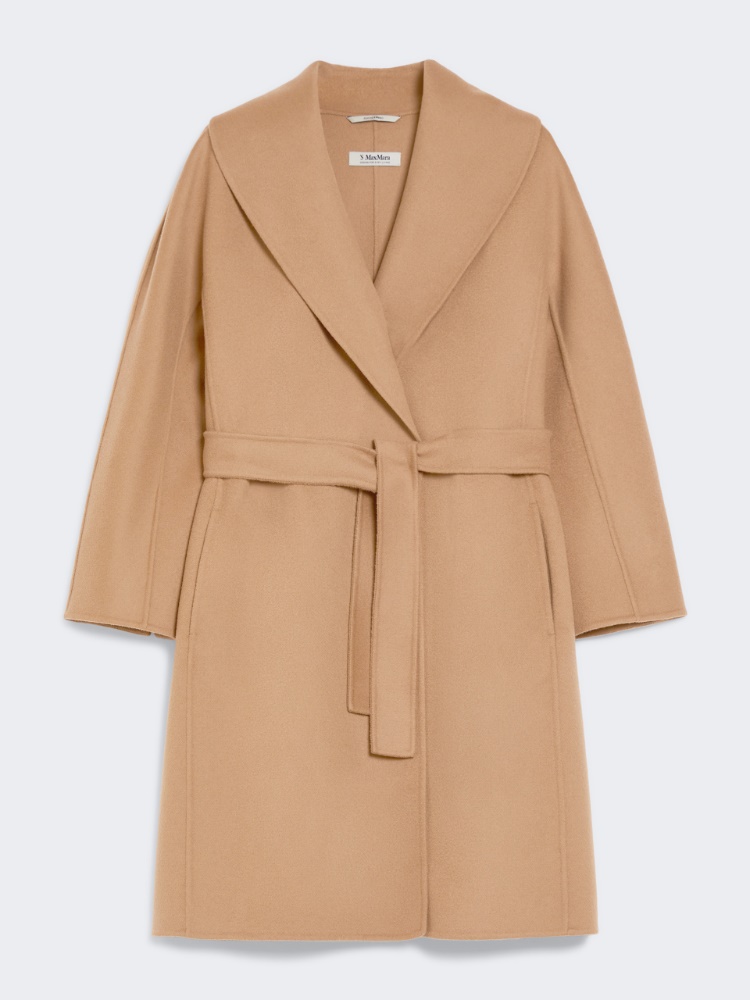Double-faced wool robe coat - CAMEL
