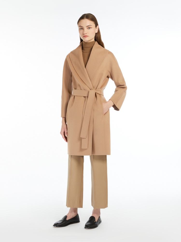 Double-faced wool robe coat - CAMEL - 1