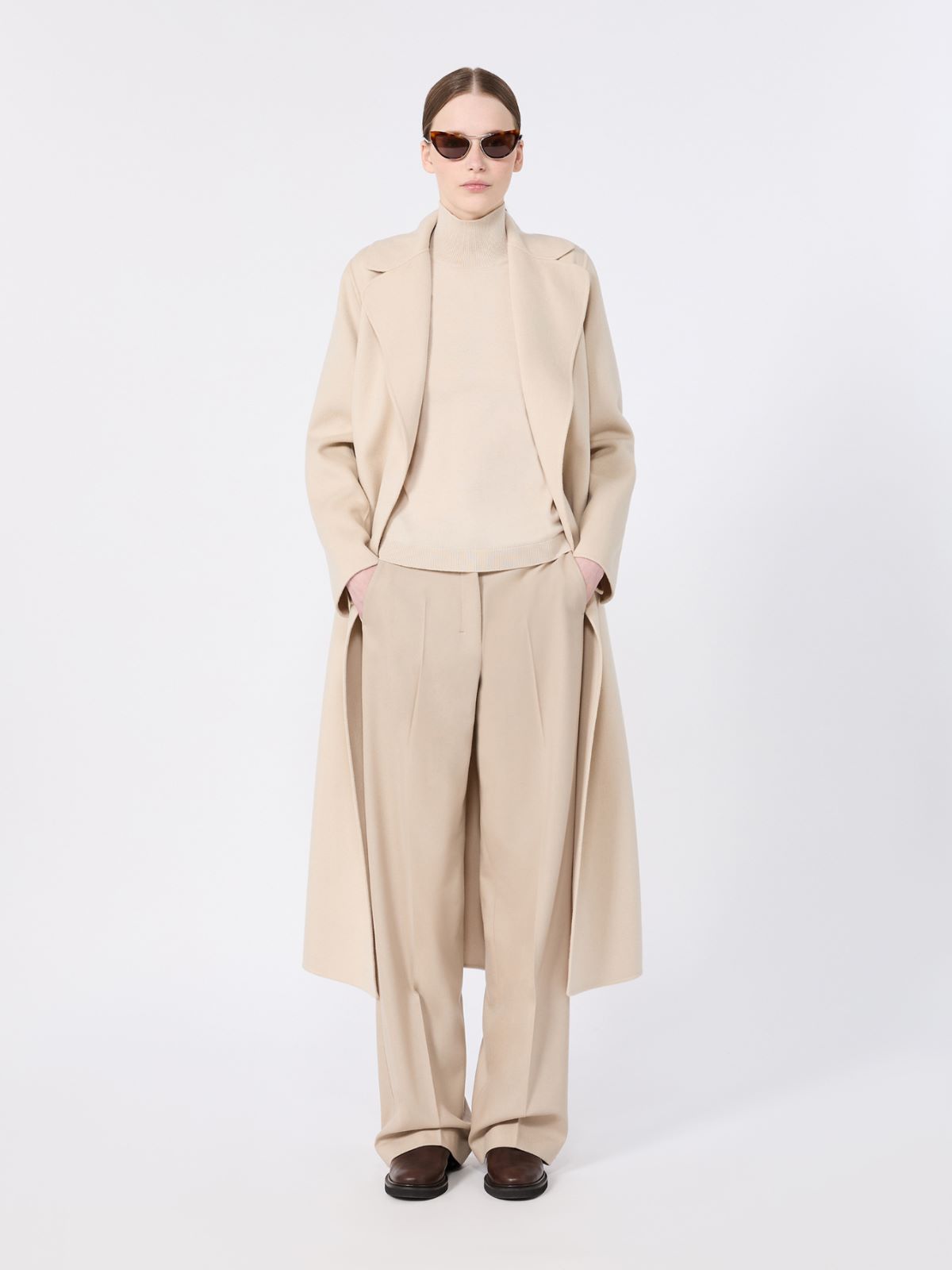 Wool broadcloth robe coat + ALBINO - Max Mara
