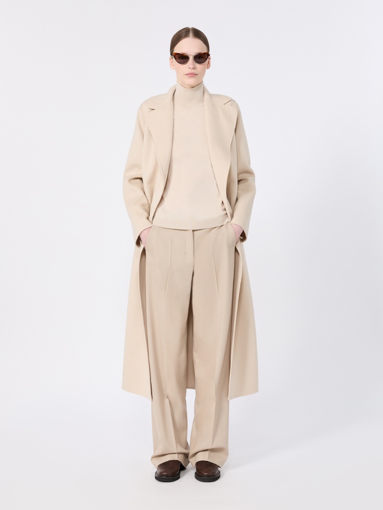 Wool broadcloth robe coat - ALBINO