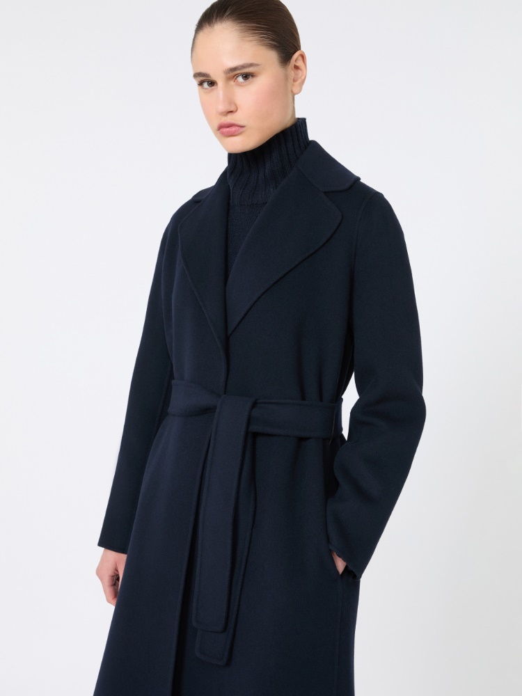 Wool broadcloth robe coat - MIDNIGHTBLUE
