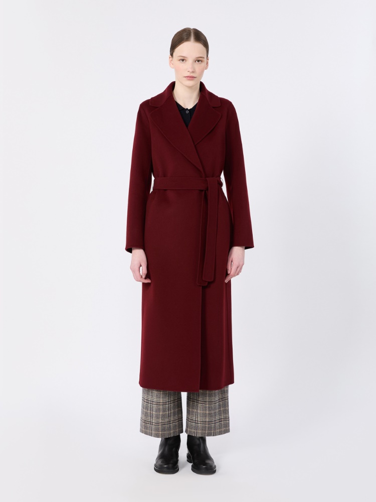 Wool broadcloth robe coat - BORDEAUX - Max Mara - 2