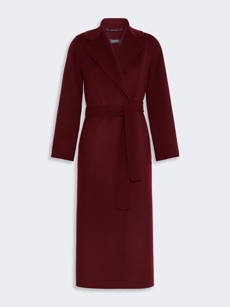 Wool broadcloth robe coat - BORDEAUX