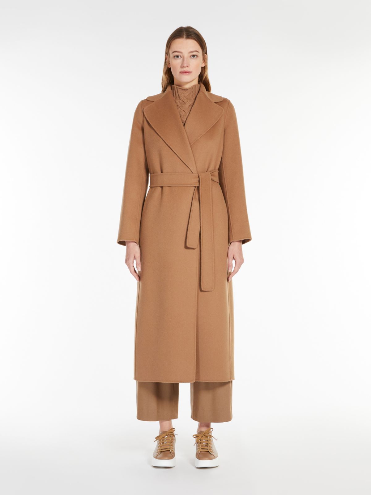 Wool drap wrap coat - CAMEL - 2