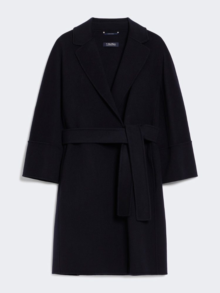 Short double-faced wool coat - MIDNIGHTBLUE