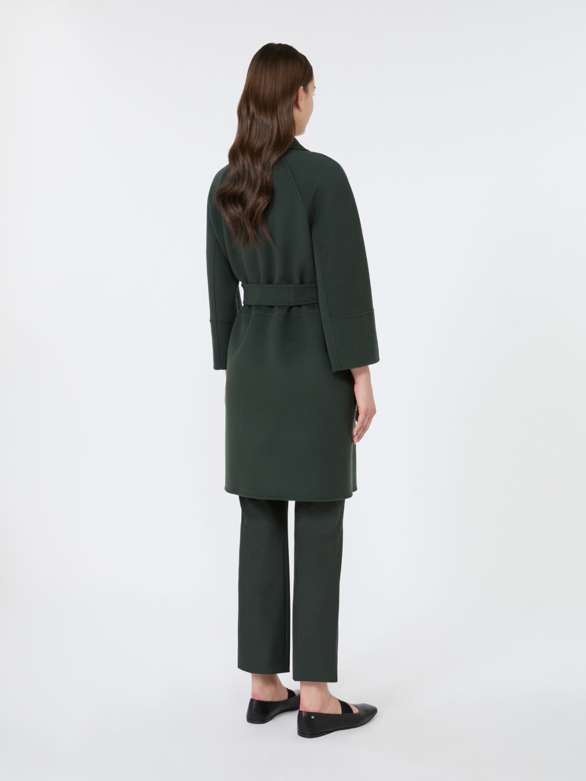 Short double-faced wool coat - DARK GREEN - Max Mara - 3