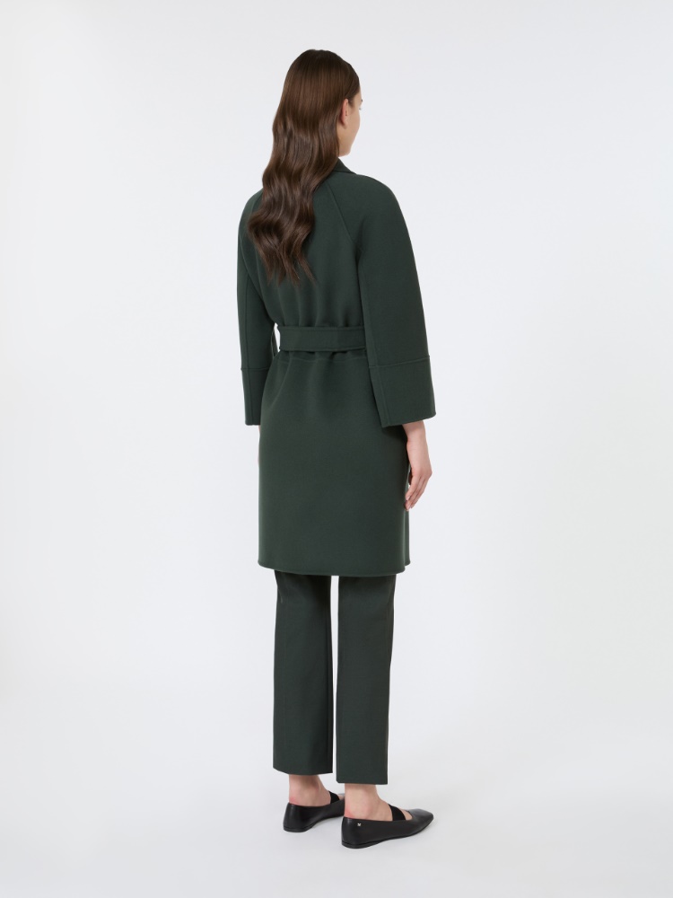 Short double-faced wool coat - DARK GREEN - Max Mara - 3