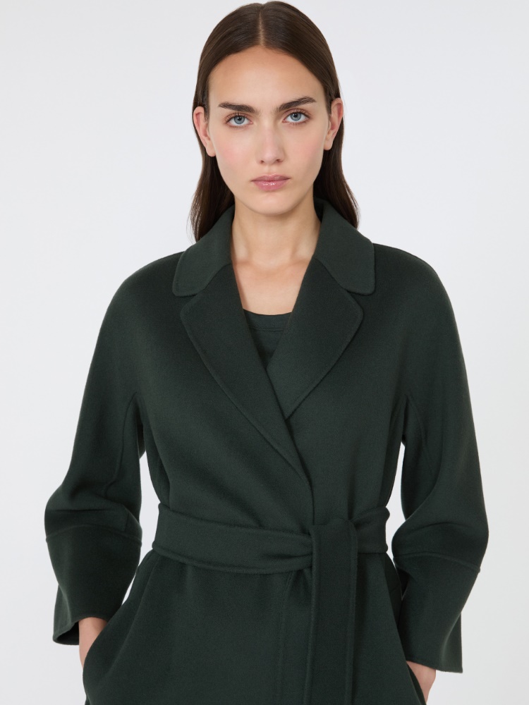 Short double-faced wool coat - DARK GREEN - Max Mara - 4