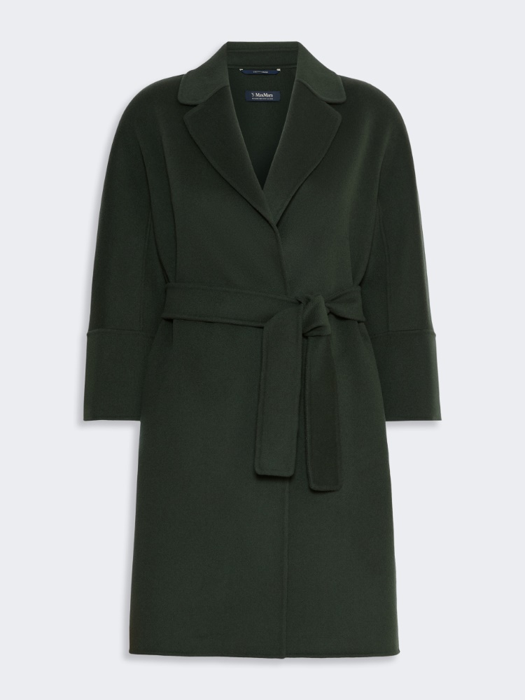 Short double-faced wool coat - DARK GREEN - Max Mara - 5
