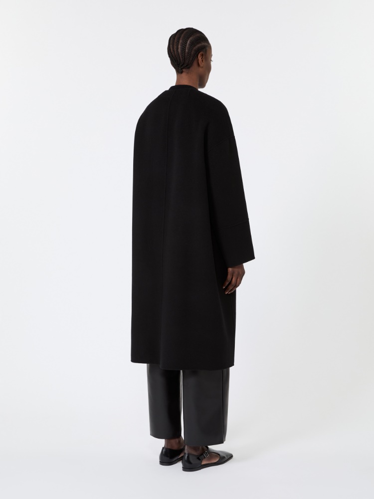 Double wool broadcloth coat - BLACK - Max Mara - 3