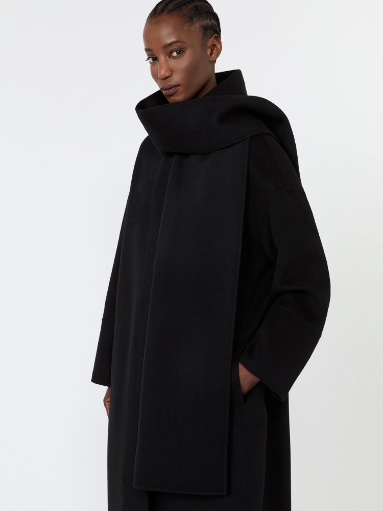 Double wool broadcloth coat - BLACK - Max Mara - 4