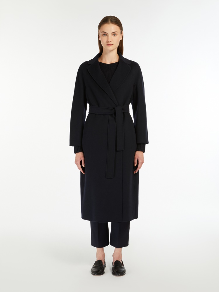 Wool broadcloth midi coat - MIDNIGHTBLUE - 2